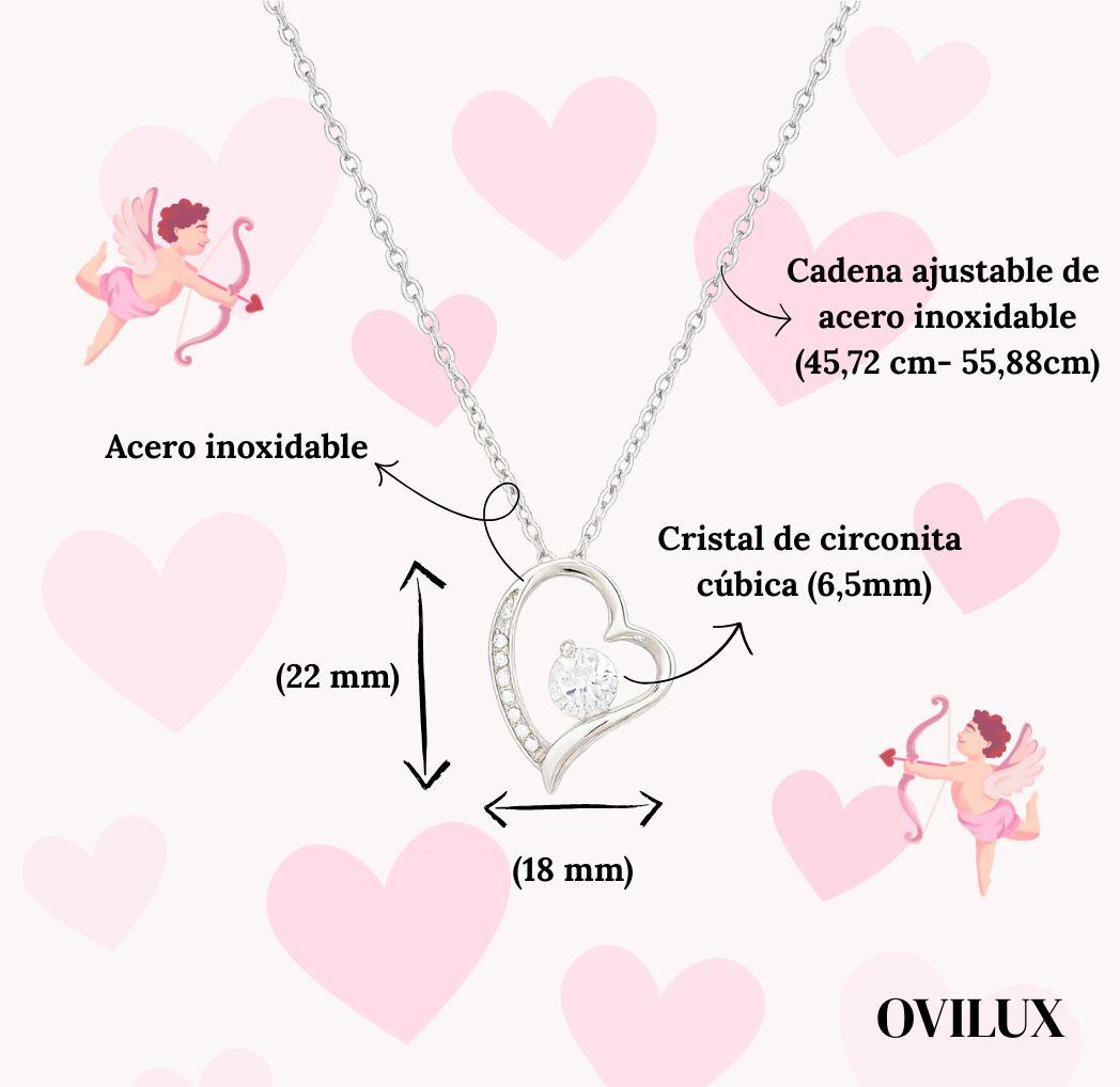 Collar de Corazón Ovilux- AMOR ETERNO