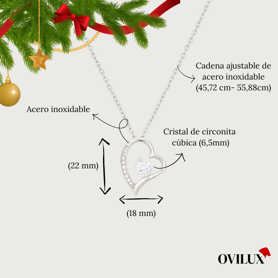 Collar de Corazón Ovilux- AMOR ETERNO